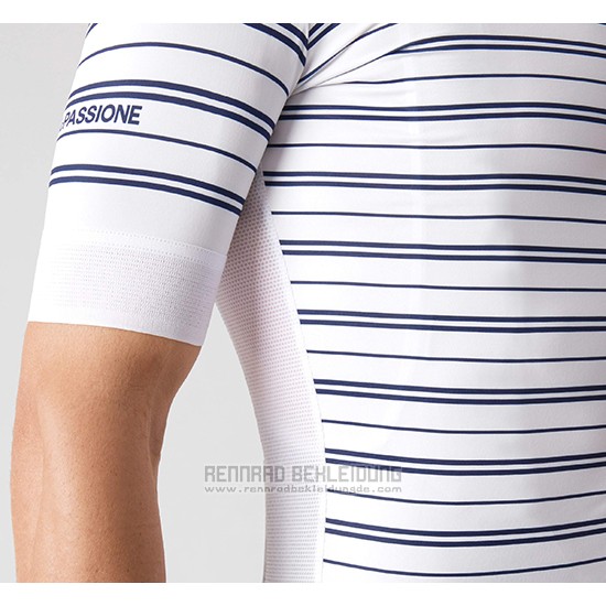 2019 Fahrradbekleidung La Passione Stripe Wei Trikot Kurzarm und Tragerhose - zum Schließen ins Bild klicken